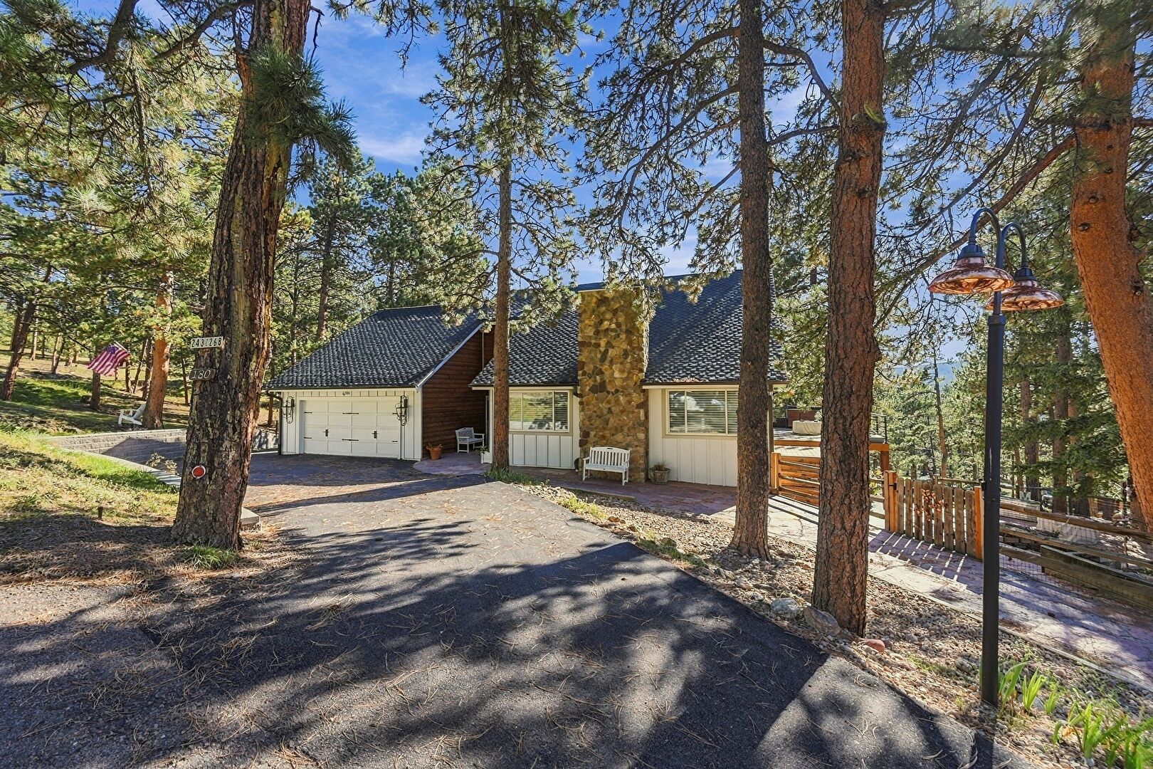 Front at 180 Mary Beth Road, Evergreen, CO 80439, listed by Pandora & John Erlandson